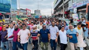 ছাত্রলীগ নিষিদ্ধ হওয়ায় ডেমরায় বিএনপির আনন্দ মিছিল